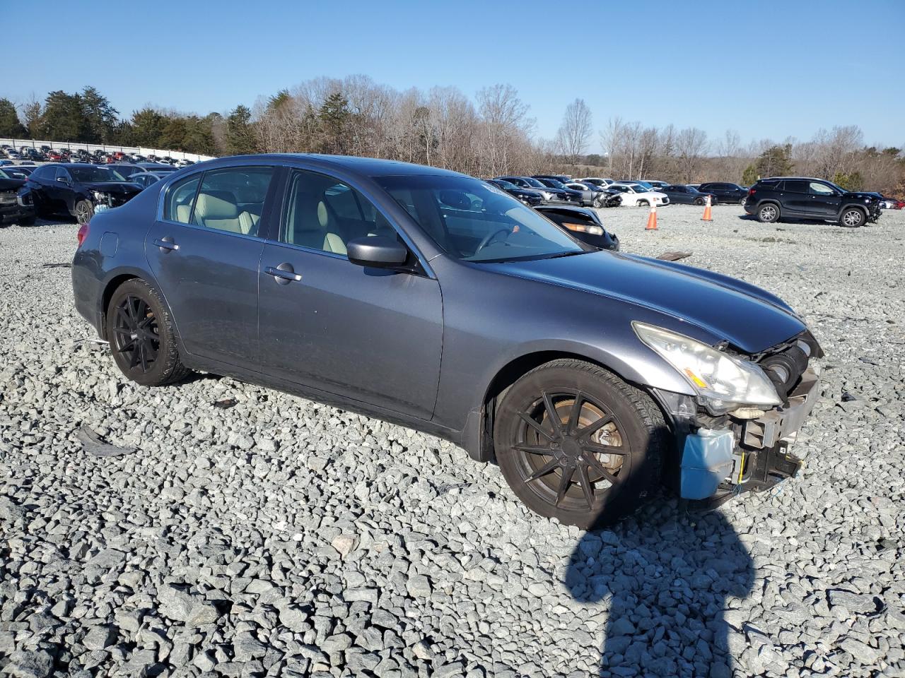 2013 Infiniti G VIN JN1CV6AP3DM304759 Copart auction photo, front end damage thumbnail 4