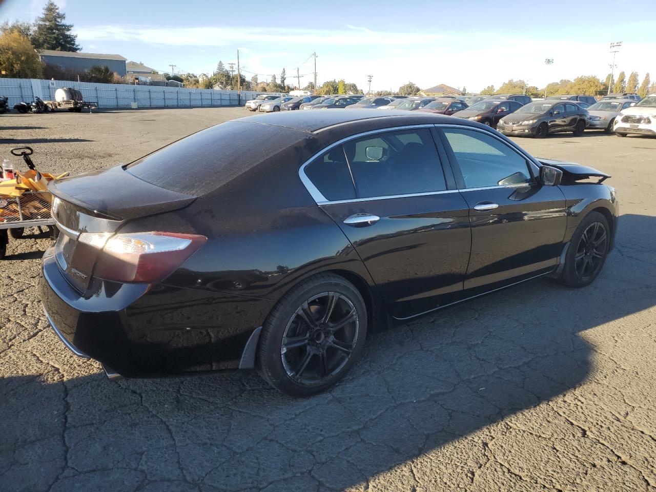 2014 Honda Accord VIN 1HGCR2F53EA216283 Copart auction photo, rear end / front end damage thumbnail 3