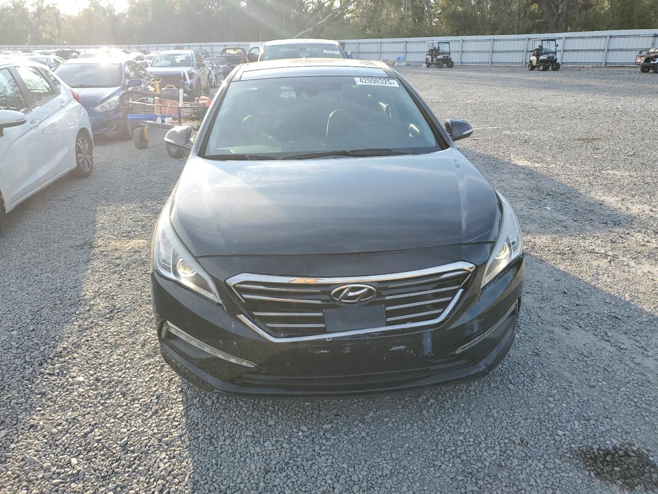 2015 Hyundai Sonata VIN 5NPE34AF2FH130249 Copart auction photo, front end damage thumbnail 5