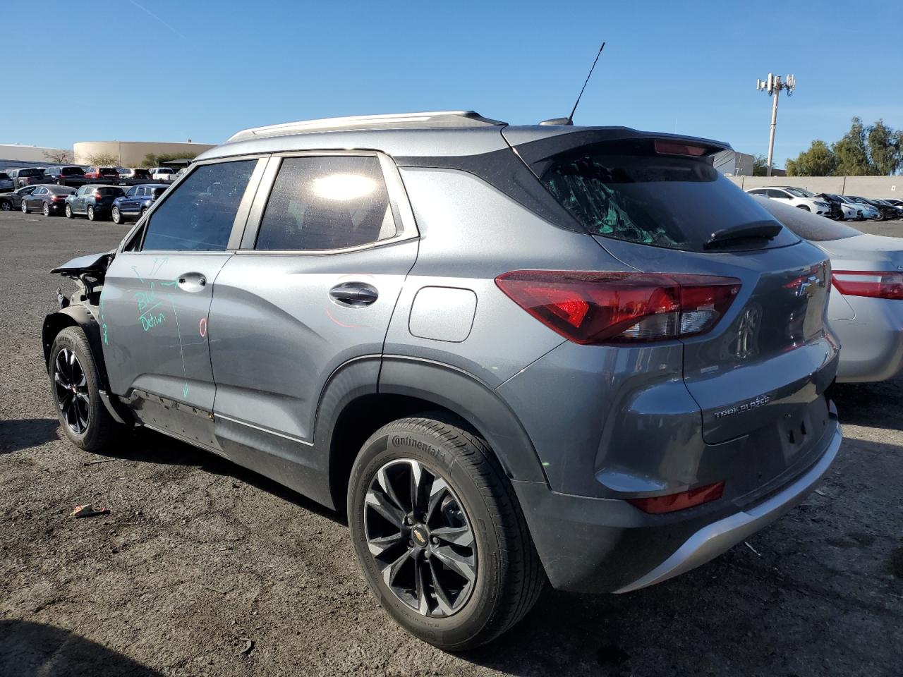 2021 Chevrolet TrailBlazer VIN KL79MPSL5MB161527 Copart auction photo, front end / frame damage damage thumbnail 2