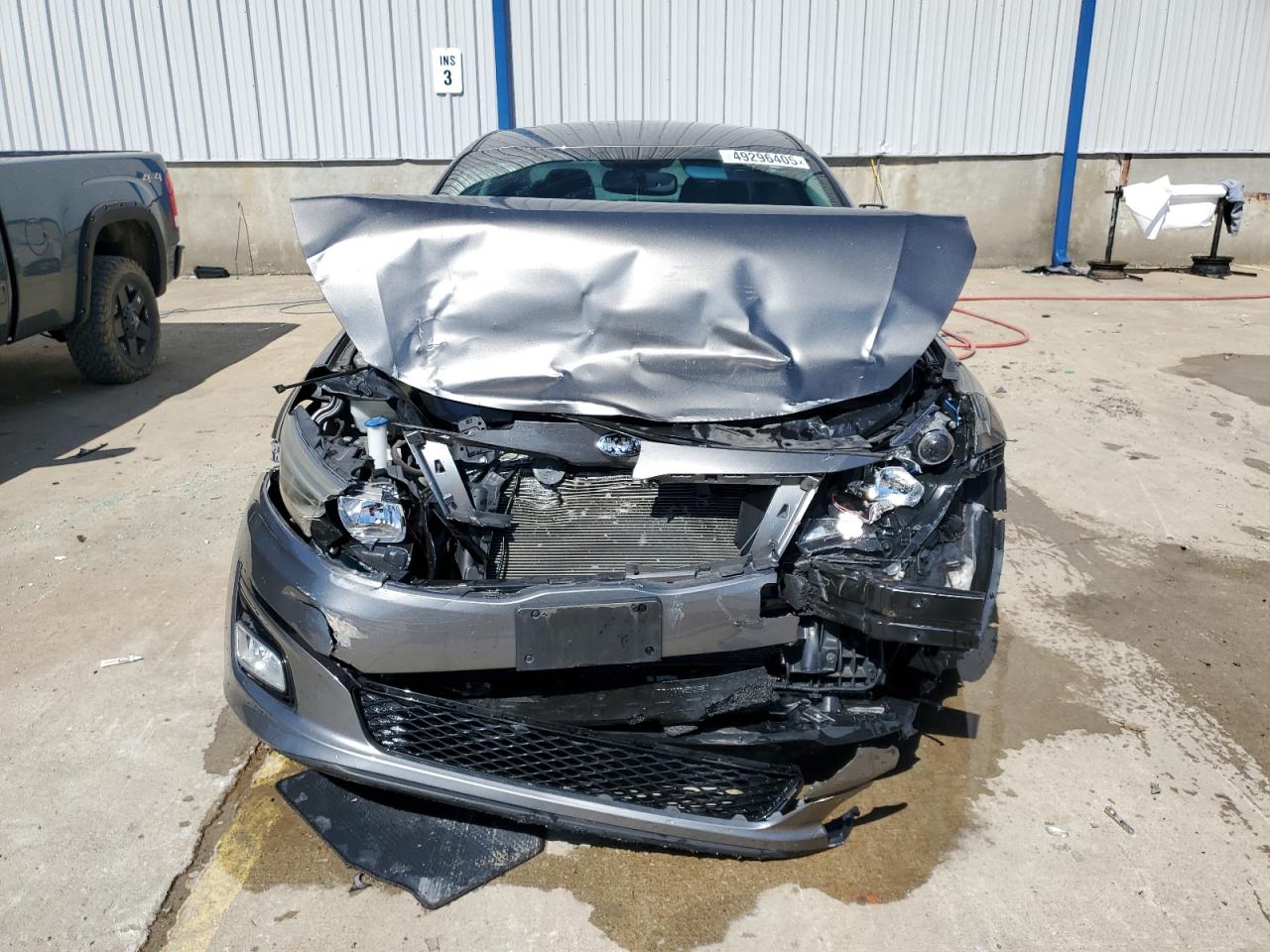 2014 KIA Optima VIN 5XXGN4A75EG289627 Copart auction photo, front end damage thumbnail 5