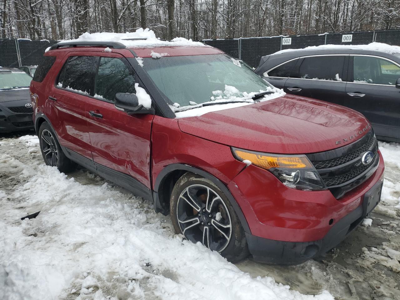 2013 Ford Explorer VIN 1FM5K8GTXDGB82037 Copart auction photo, front end / side damage thumbnail 4