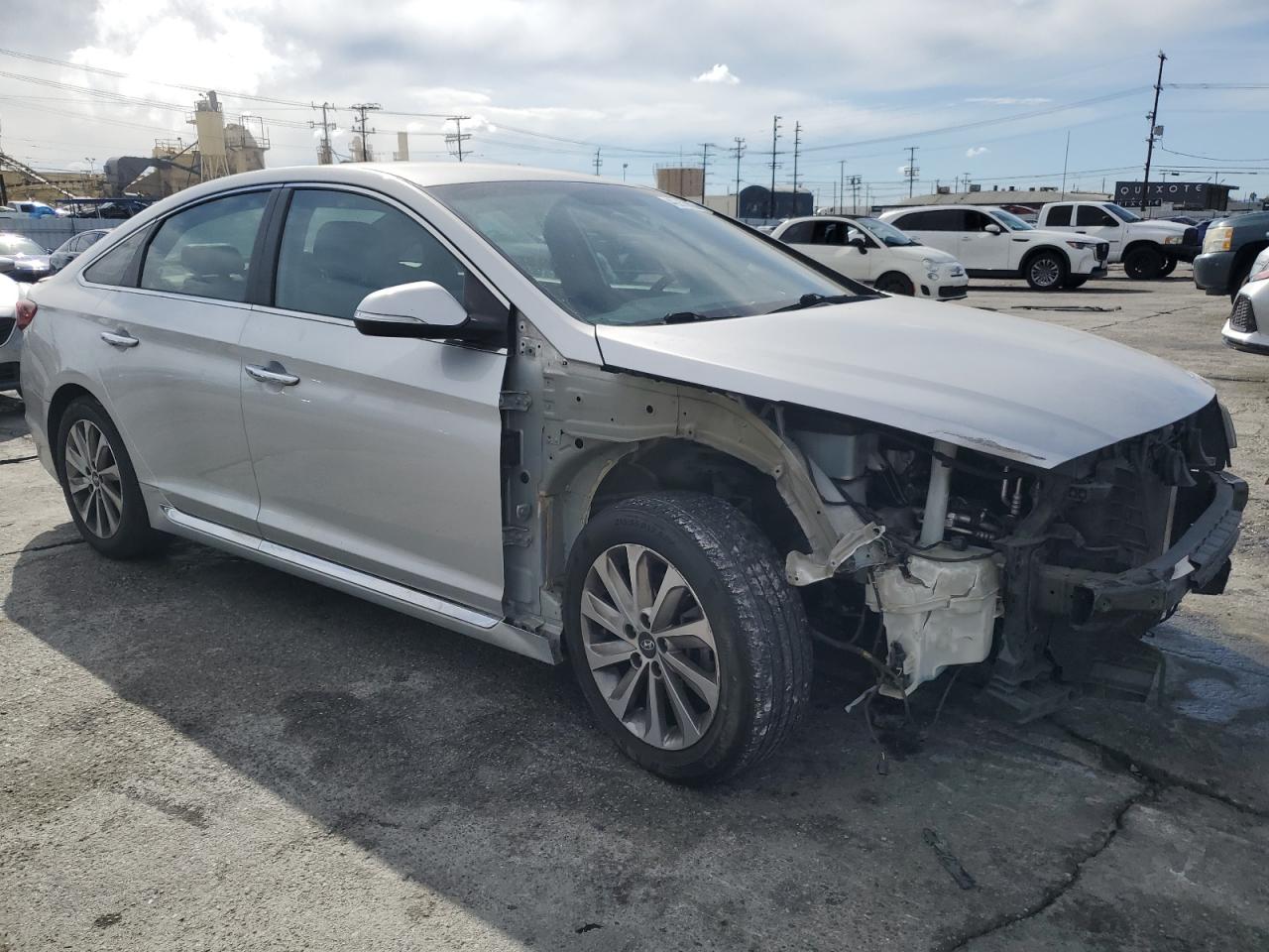 2015 Hyundai Sonata VIN 5NPE34AF7FH050798 Copart auction photo, front end damage thumbnail 4