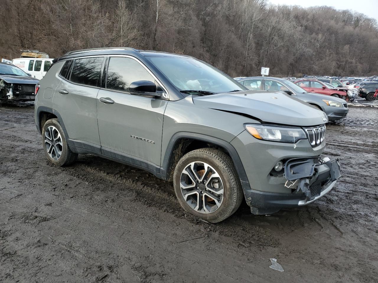 2022 Jeep Compass VIN 3C4NJDCB1NT157702 Copart auction photo, front end damage thumbnail 4