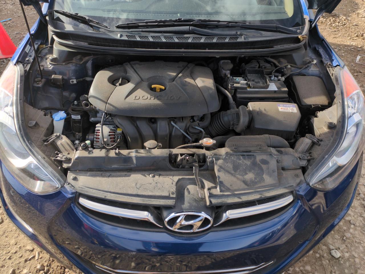 2013 Hyundai Elantra VIN KMHDH4AE1DU713317 Copart auction photo, side damage thumbnail 11