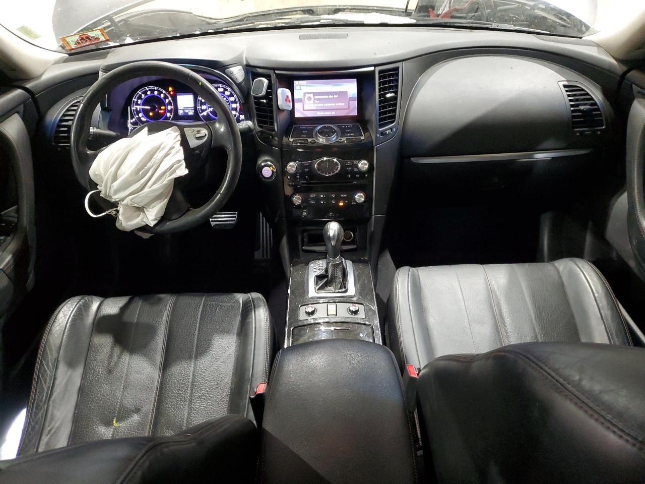 2017 Infiniti QX70 VIN JN8CS1MU2HM142630 Copart auction photo, front end / undercarriage damage thumbnail 8