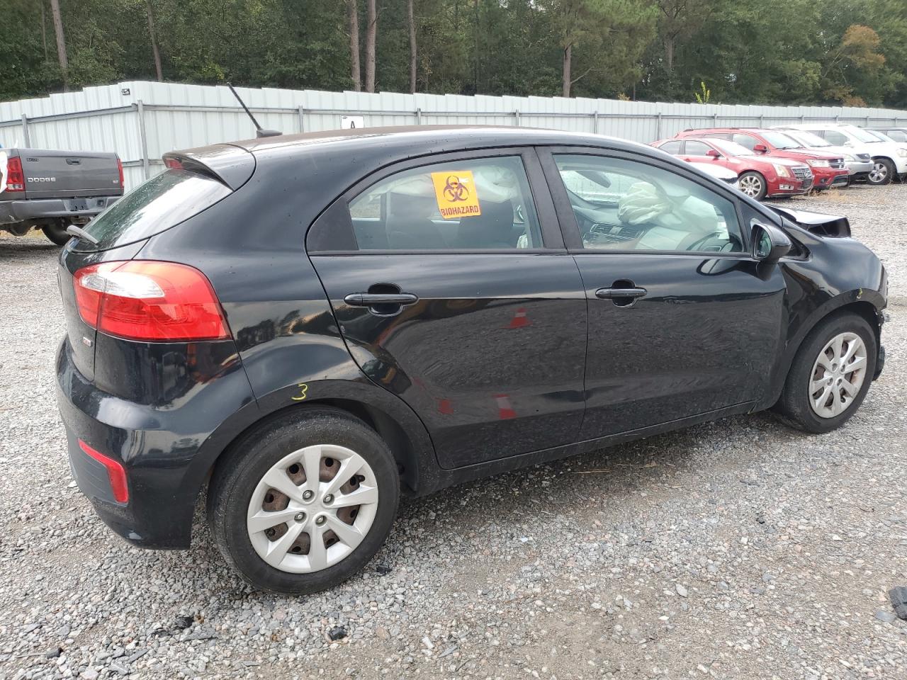 2017 KIA Rio VIN KNADM5A30H6011095 Copart auction photo, front end / side damage thumbnail 3
