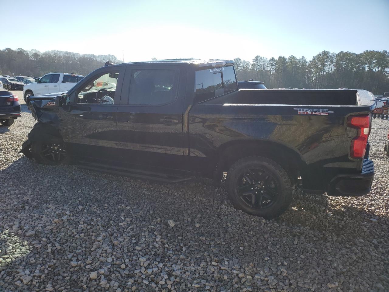 2021 Chevrolet Silverado VIN 3GCPYFEDXMG361310 Copart auction photo, side / front end damage thumbnail 2