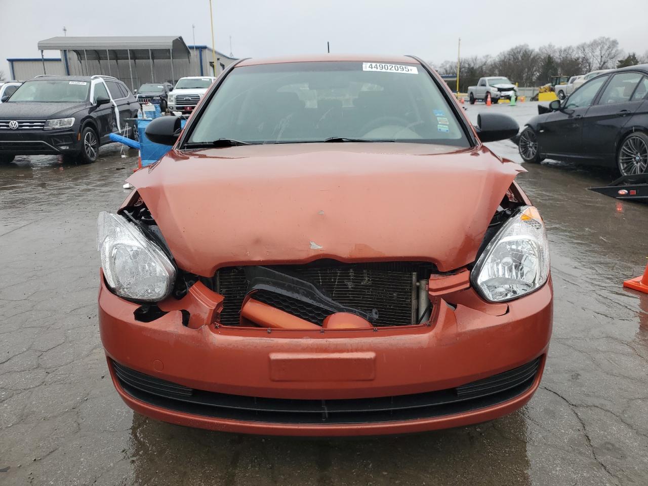 2008 Hyundai Accent VIN KMHCM36C28U094919 Copart auction photo, front end damage thumbnail 5