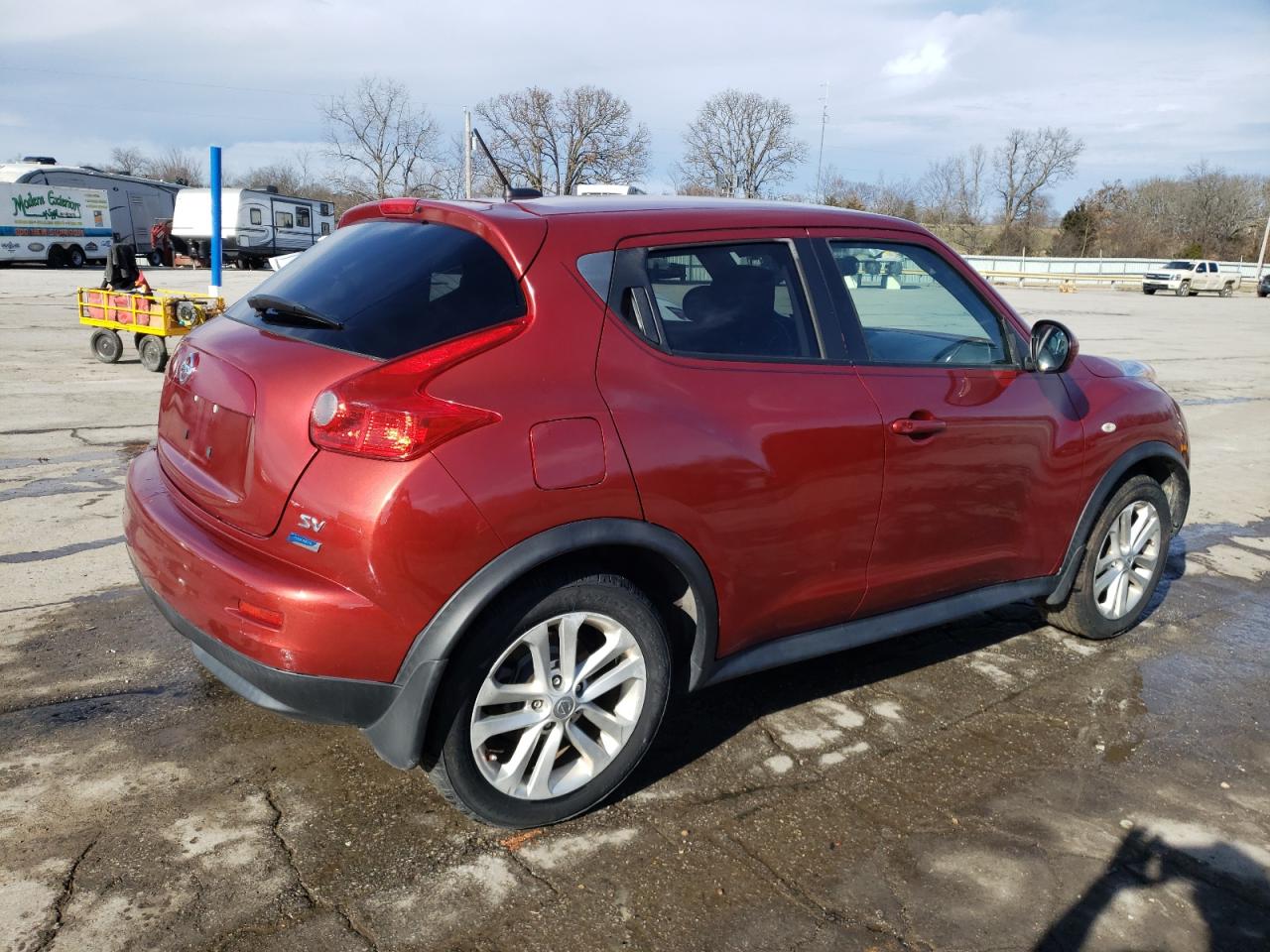 2014 Nissan Juke VIN JN8AF5MR1ET351874 Copart auction photo, rear end / hail damage thumbnail 3