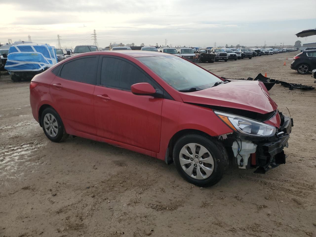 2016 Hyundai Accent VIN KMHCT4AE6GU053130 Copart auction photo, front end / minor dent/scratches damage thumbnail 4