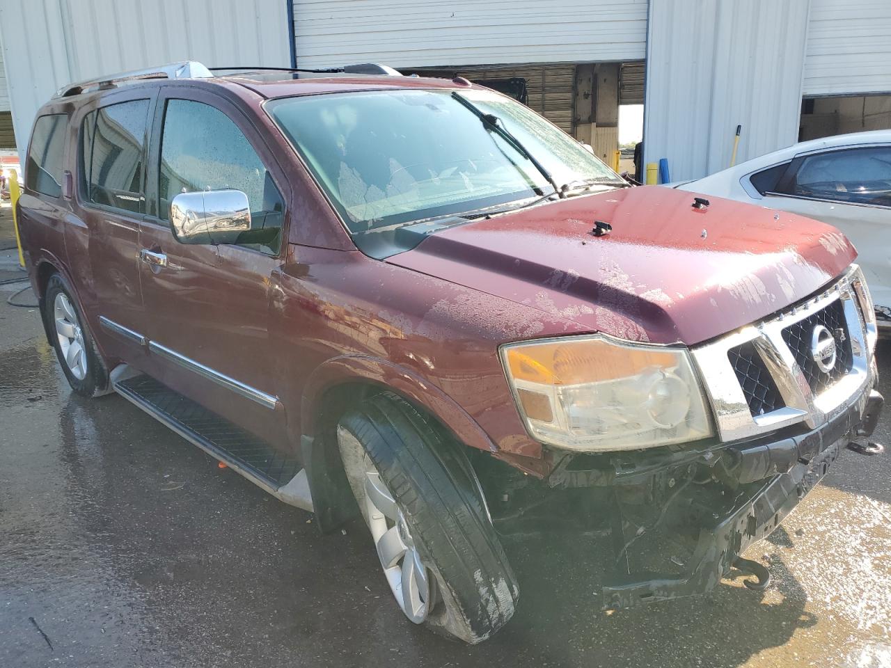 2010 Nissan Armada VIN 5N1BA0ND0AN619604 Copart auction photo, front end / side damage thumbnail 4