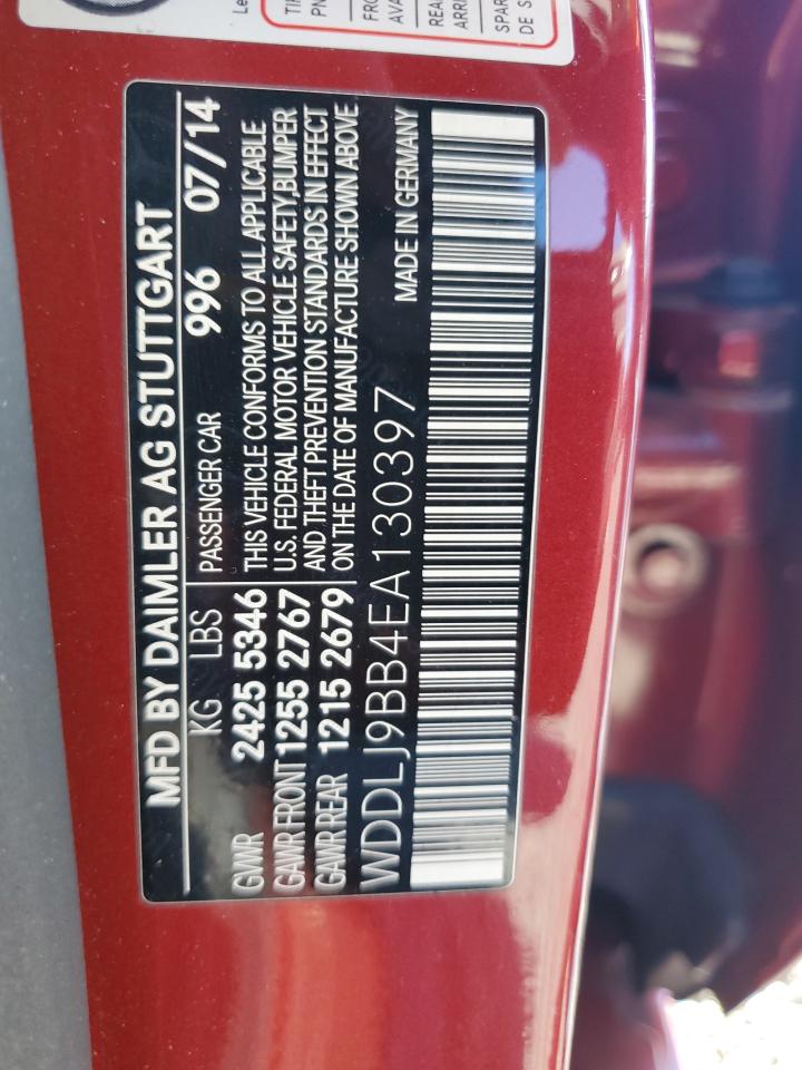 2014 Mercedes-Benz Cls-klasse VIN WDDLJ9BB4EA130397 Copart auction photo, undercarriage damage thumbnail 12
