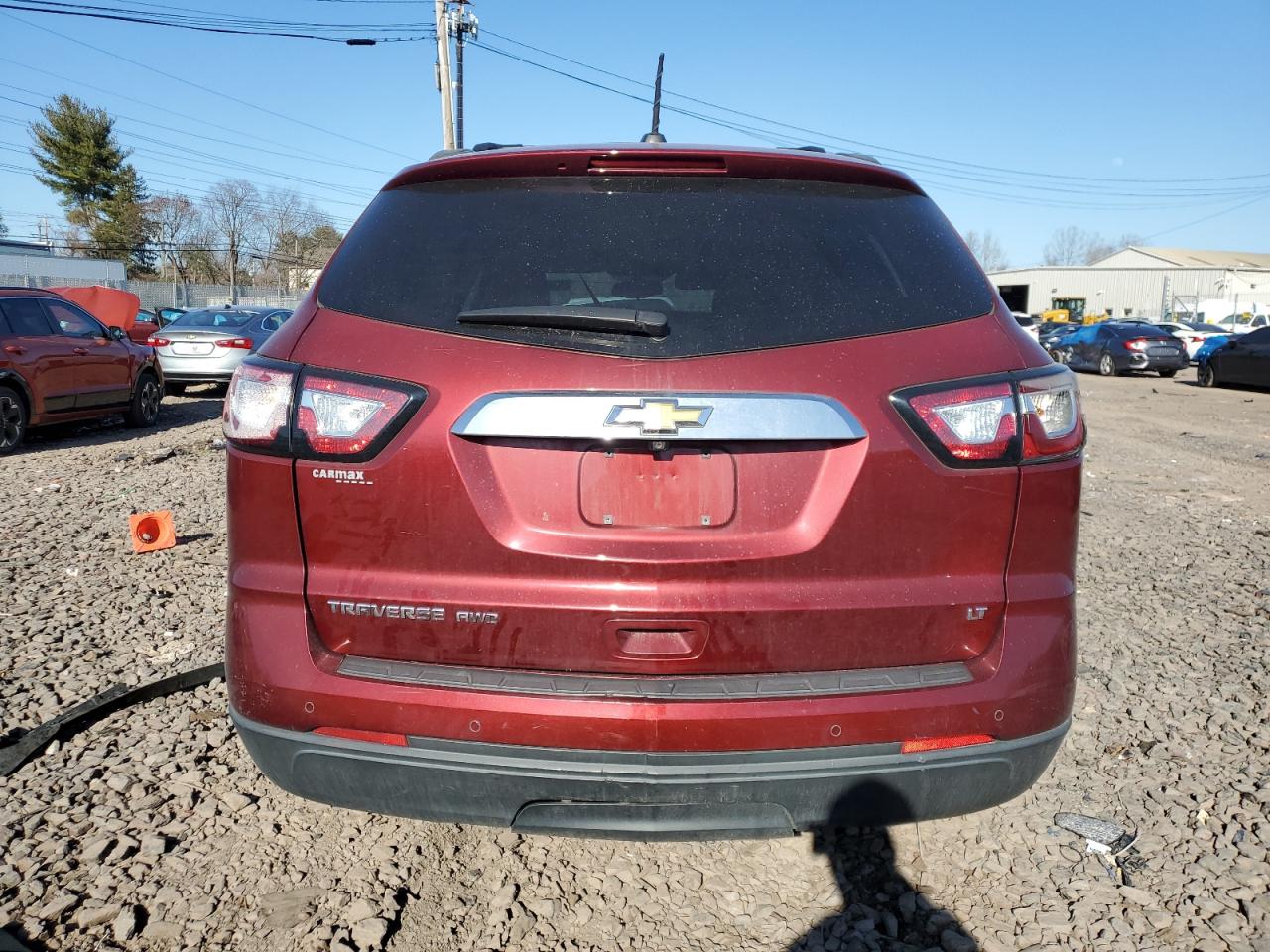 2017 Chevrolet Traverse VIN 1GNKVGKDXHJ287668 Copart auction photo, front end / side damage thumbnail 6