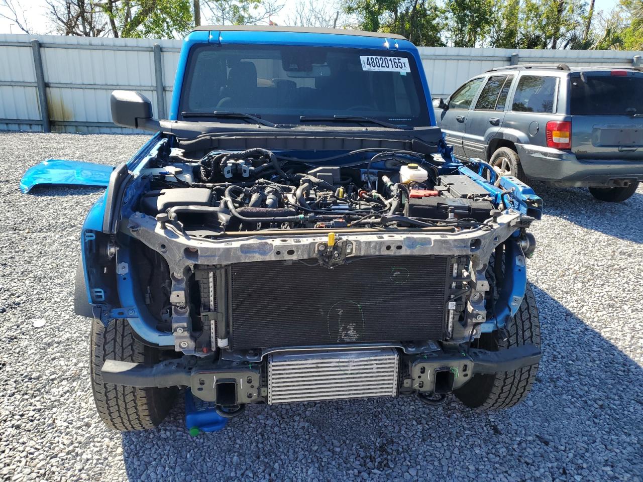 2021 Ford Bronco VIN 1FMDE5BH6MLA97434 Copart auction photo, front end / rejected repair damage thumbnail 5
