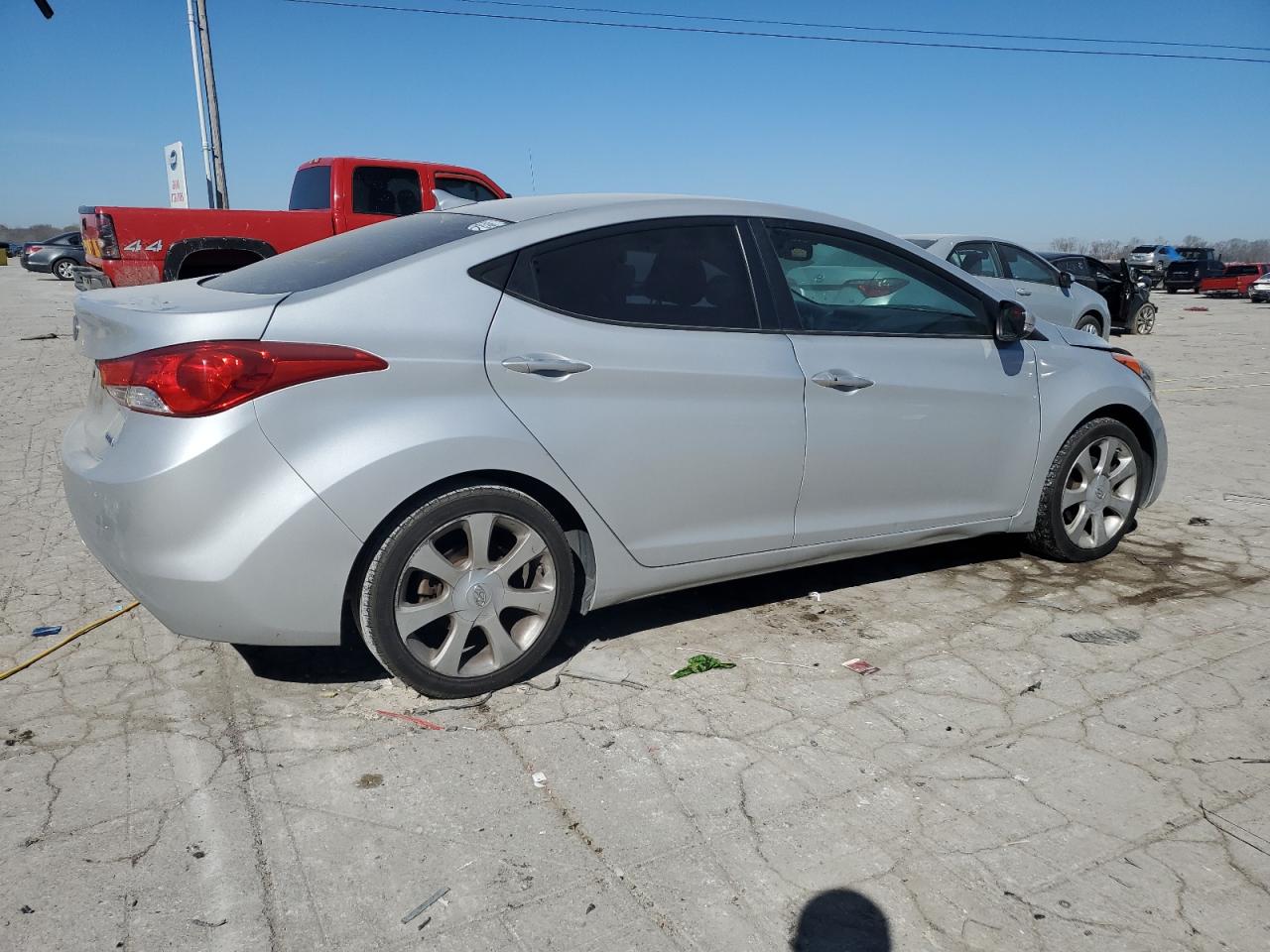 2013 Hyundai Elantra VIN KMHDH4AE6DU859681 Copart auction photo, front end damage thumbnail 3