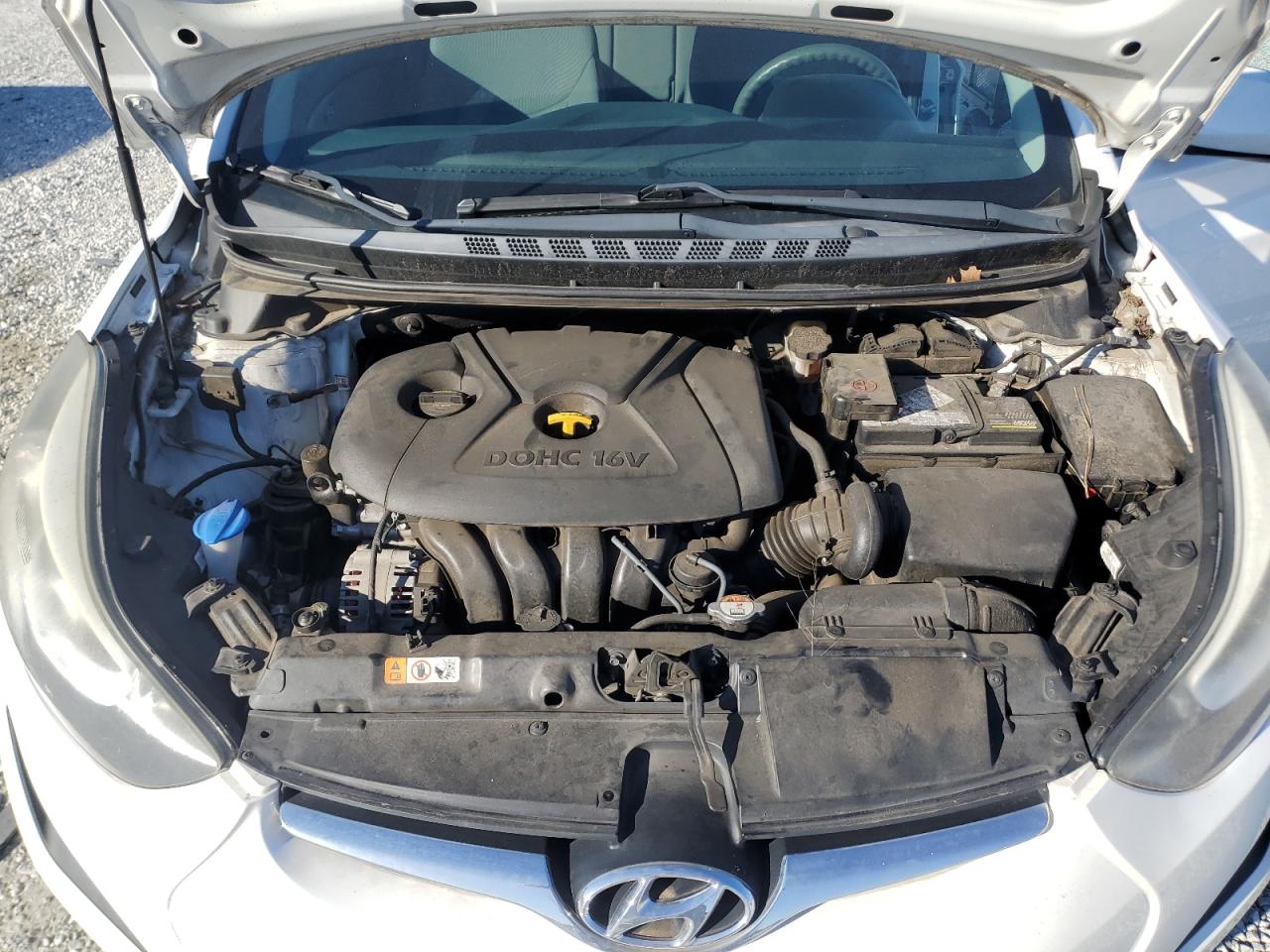 2014 Hyundai Elantra VIN 5NPDH4AEXEH523418 Copart auction photo, front end damage thumbnail 11