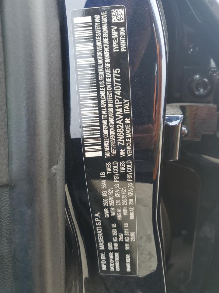 2023 Maserati Grecale VIN ZN682AVM1P7407775 Copart auction photo, front end / rear end damage thumbnail 14