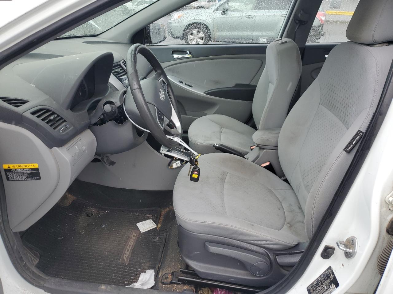 2013 Hyundai Accent VIN KMHCU5AE6DU105306 Copart auction photo, vandalism / front end damage thumbnail 7