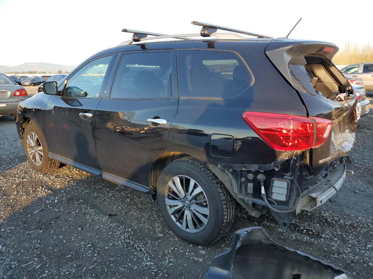 2018 Nissan Pathfinder VIN 5N1DR2MM7JC667725 Copart auction photo, rear end damage thumbnail 2