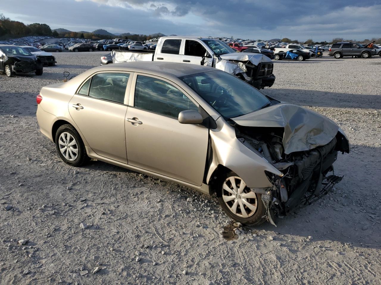2009 Toyota Corolla VIN 1NXBU40E39Z069606 Copart auction photo, front end / side damage thumbnail 4
