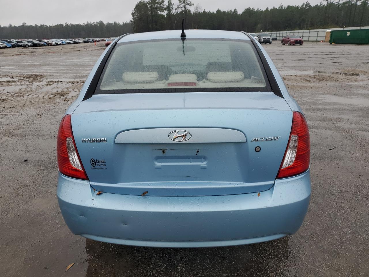 2009 Hyundai Accent VIN KMHCN46C89U384585 Copart auction photo, front end / side damage thumbnail 6