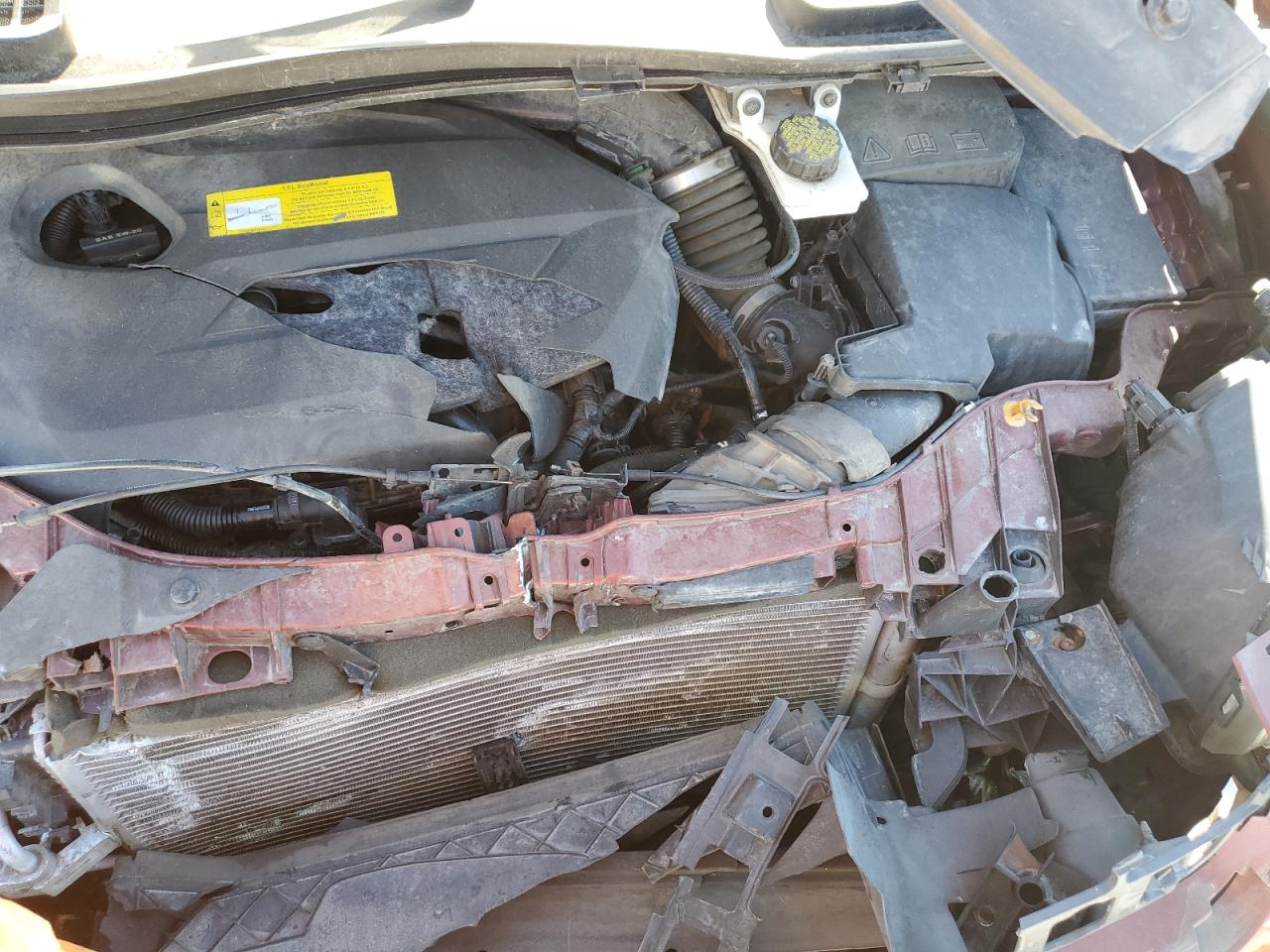 2016 Ford Escape VIN 1FMCU0GX8GUB20616 Copart auction photo, front end / side damage thumbnail 12
