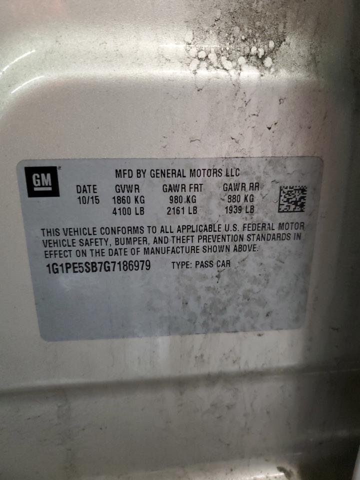2016 Chevrolet Cruze VIN 1G1PE5SB7G7186979 Copart auction photo, front end damage thumbnail 14
