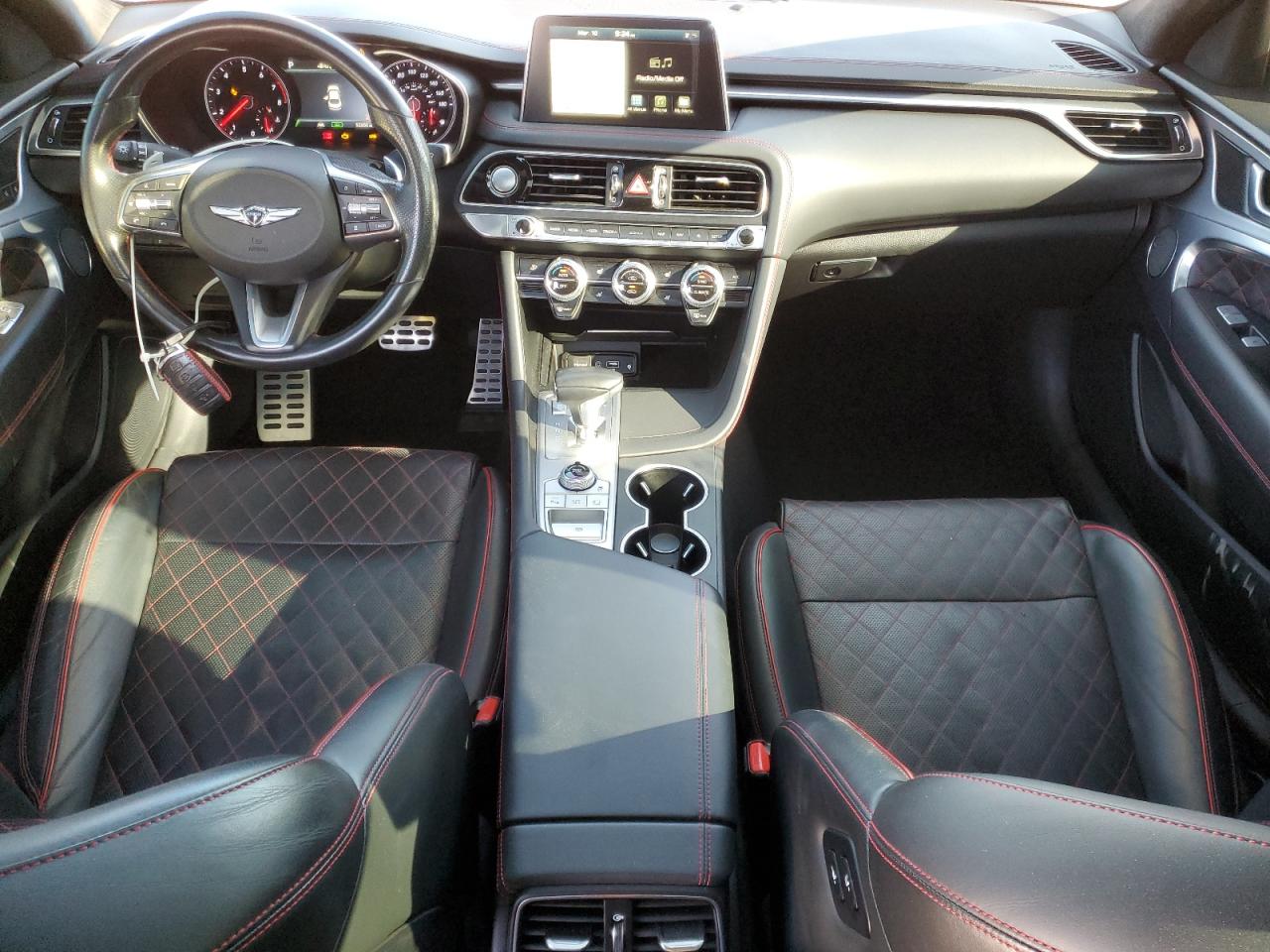 2019 Genesis G70 VIN KMTG34LE5KU021265 Copart auction photo, front end / rear end damage thumbnail 8