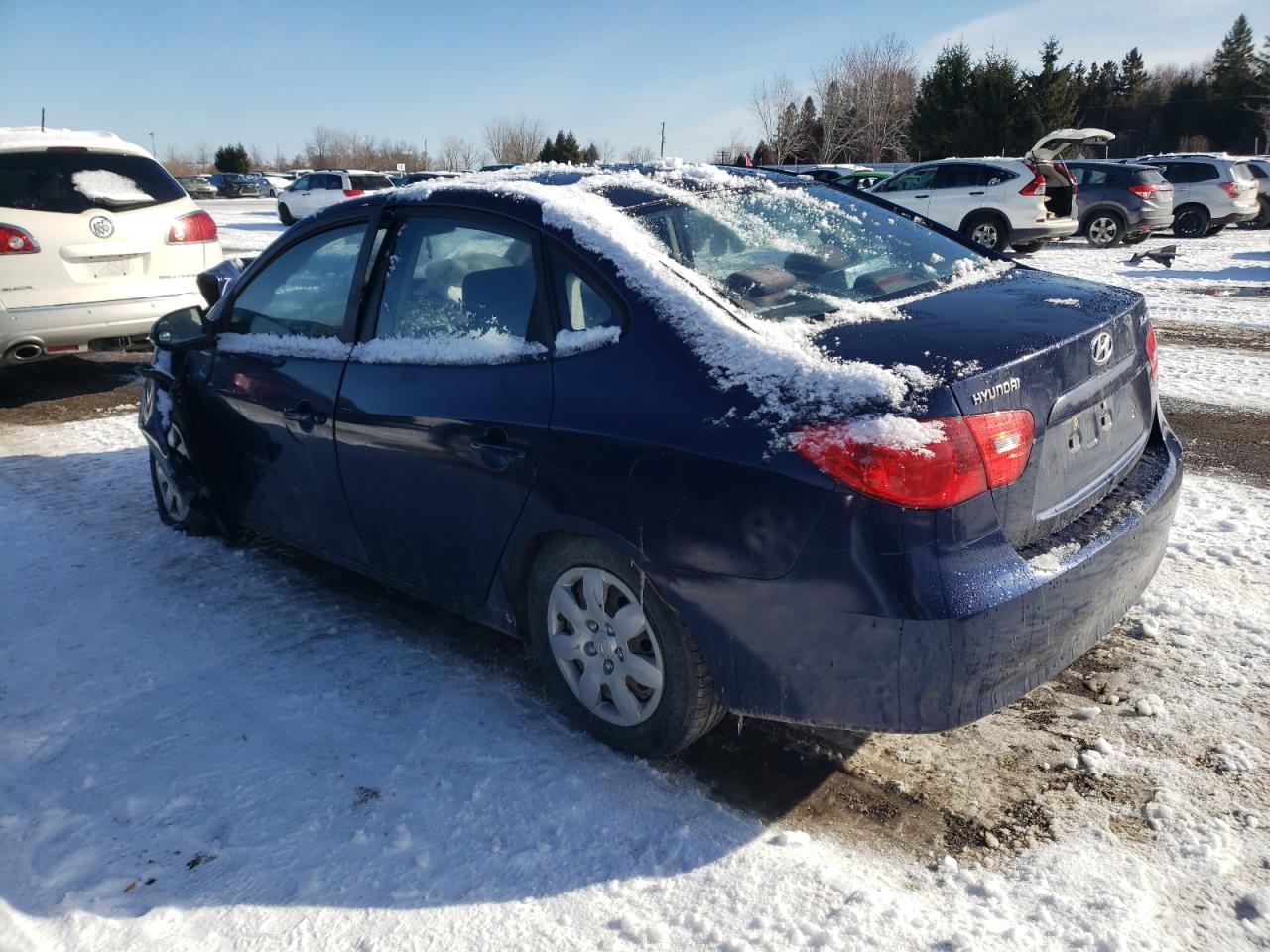 2008 Hyundai Elantra VIN KMHDU45D58U455659 Copart auction photo, front end / side damage thumbnail 2