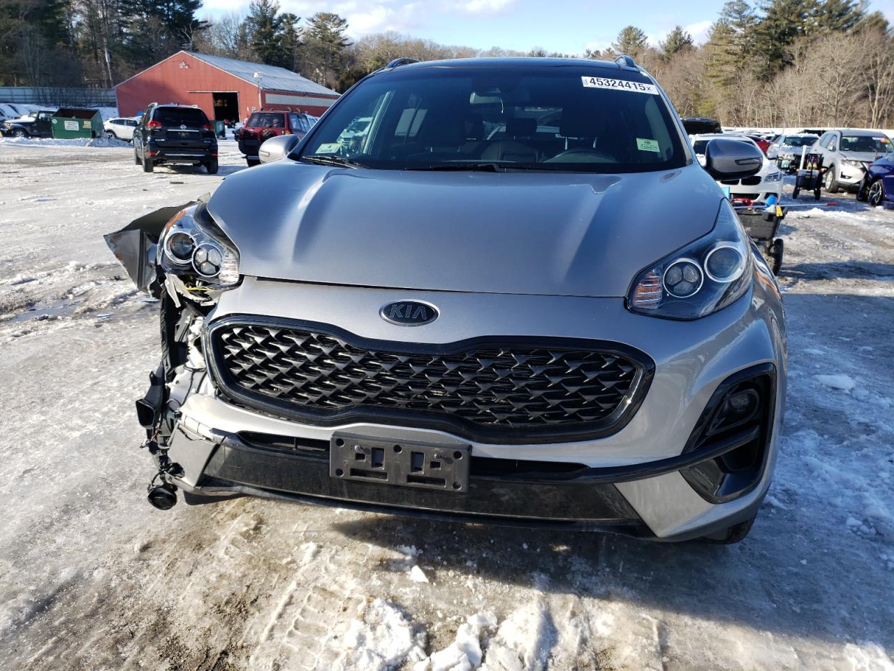 2021 KIA Sportage VIN KNDP6CAC7M7896205 Copart auction photo, front end damage thumbnail 5