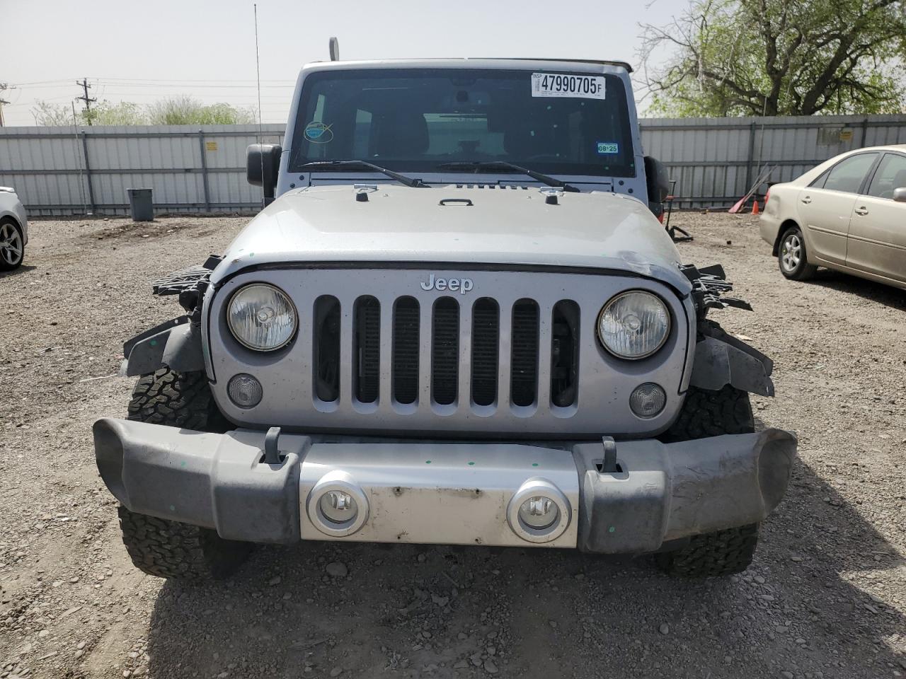 2015 Jeep Wrangler VIN 1C4HJWEG3FL685322 Copart auction photo, front end / undercarriage damage thumbnail 5