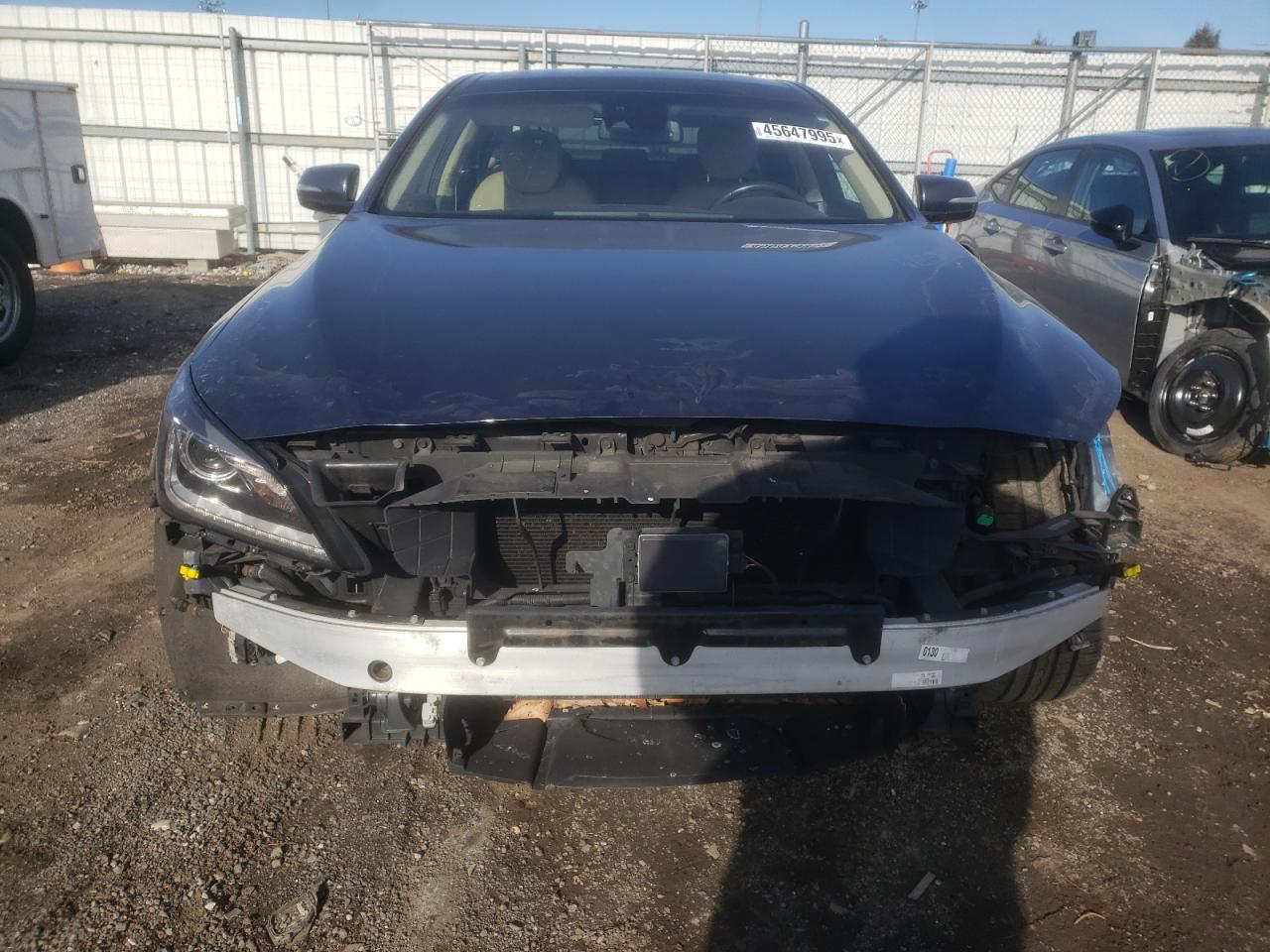 2017 Genesis G80 VIN KMHGN4JE4HU186739 Copart auction photo, front end damage thumbnail 5