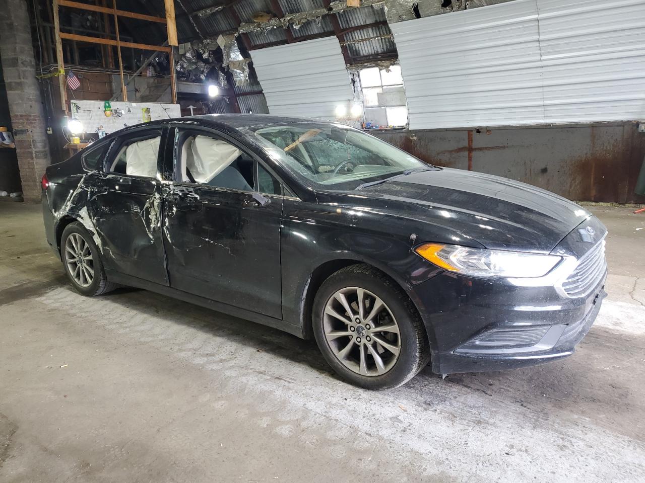 2017 Ford Fusion VIN 3FA6P0HD9HR362696 Copart auction photo, side / rear end damage thumbnail 4