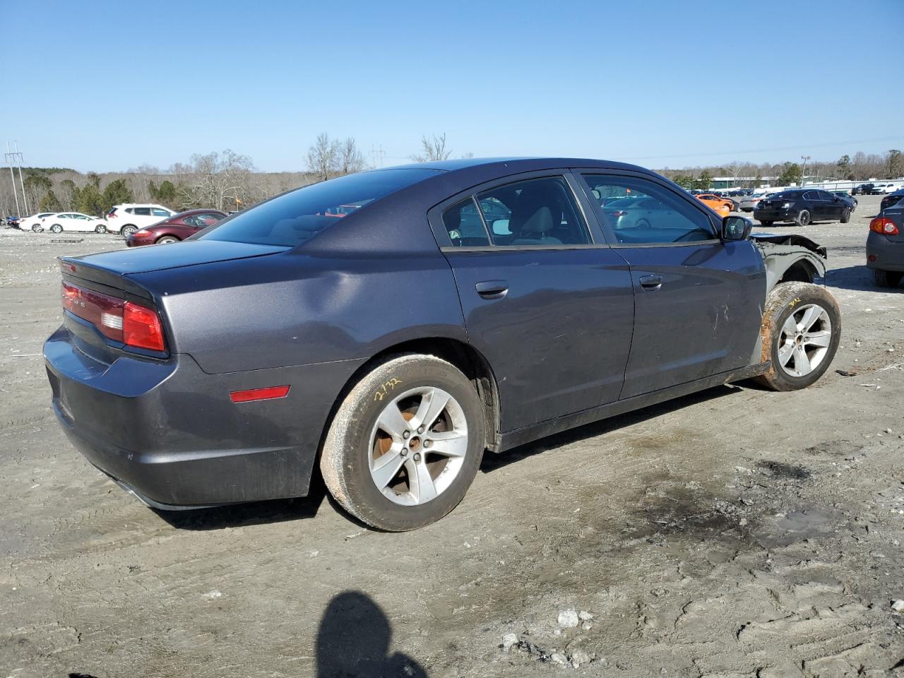 2014 Dodge Charger VIN 2C3CDXBG2EH197751 Copart auction photo, front end / rear end damage thumbnail 3