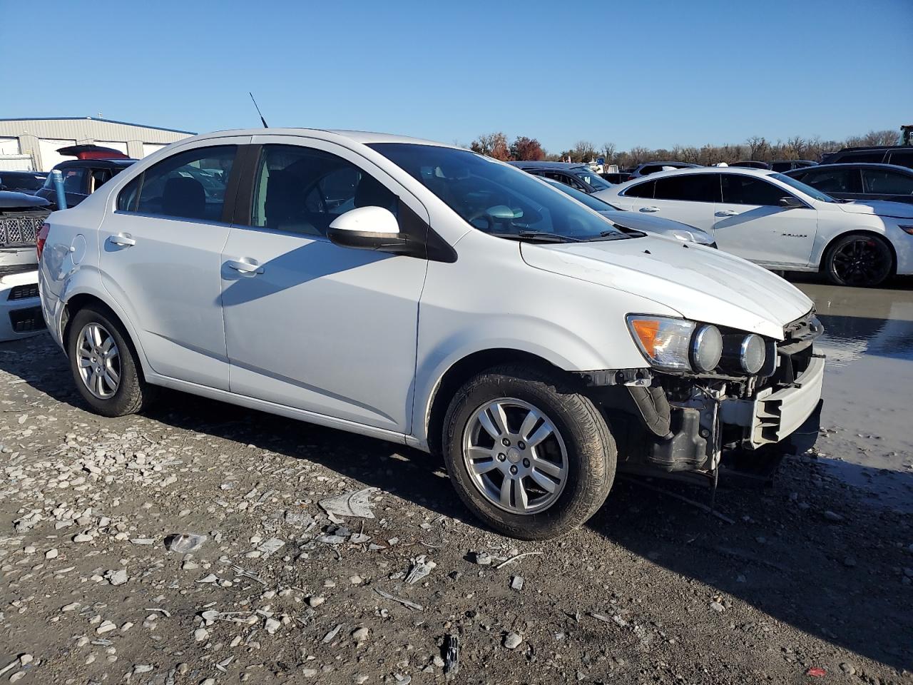 2013 Chevrolet Sonic VIN 1G1JC5SG2D4120103 Copart auction photo, side / front end damage thumbnail 4