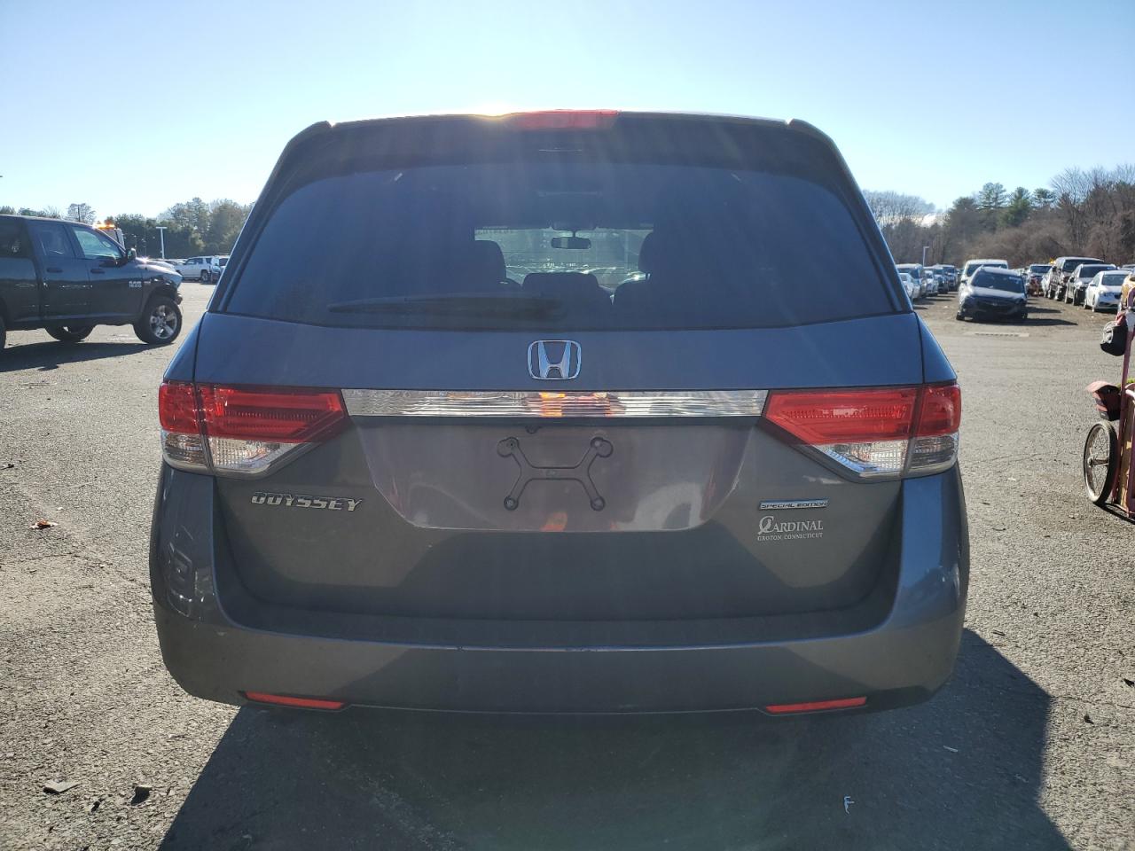 2016 Honda Odyssey VIN 5FNRL5H3XGB149702 Copart auction photo, front end / side damage thumbnail 6