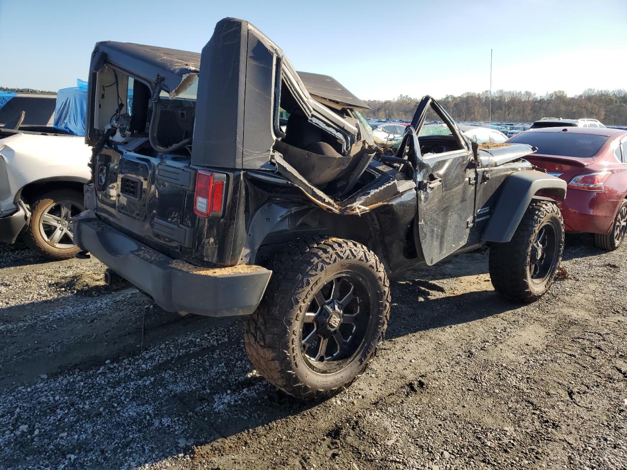 2015 Jeep Wrangler VIN 1C4AJWAG8FL648645 Copart auction photo, water/flood / all over damage thumbnail 3
