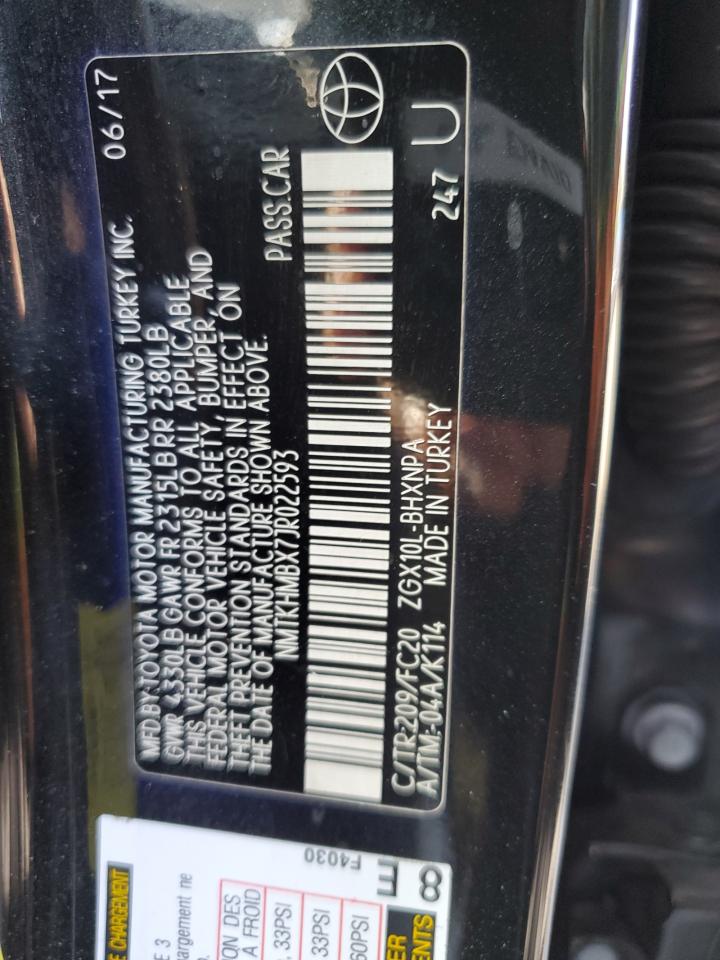 2018 Toyota C-HR VIN NMTKHMBX7JR022593 Copart auction photo, side damage thumbnail 14