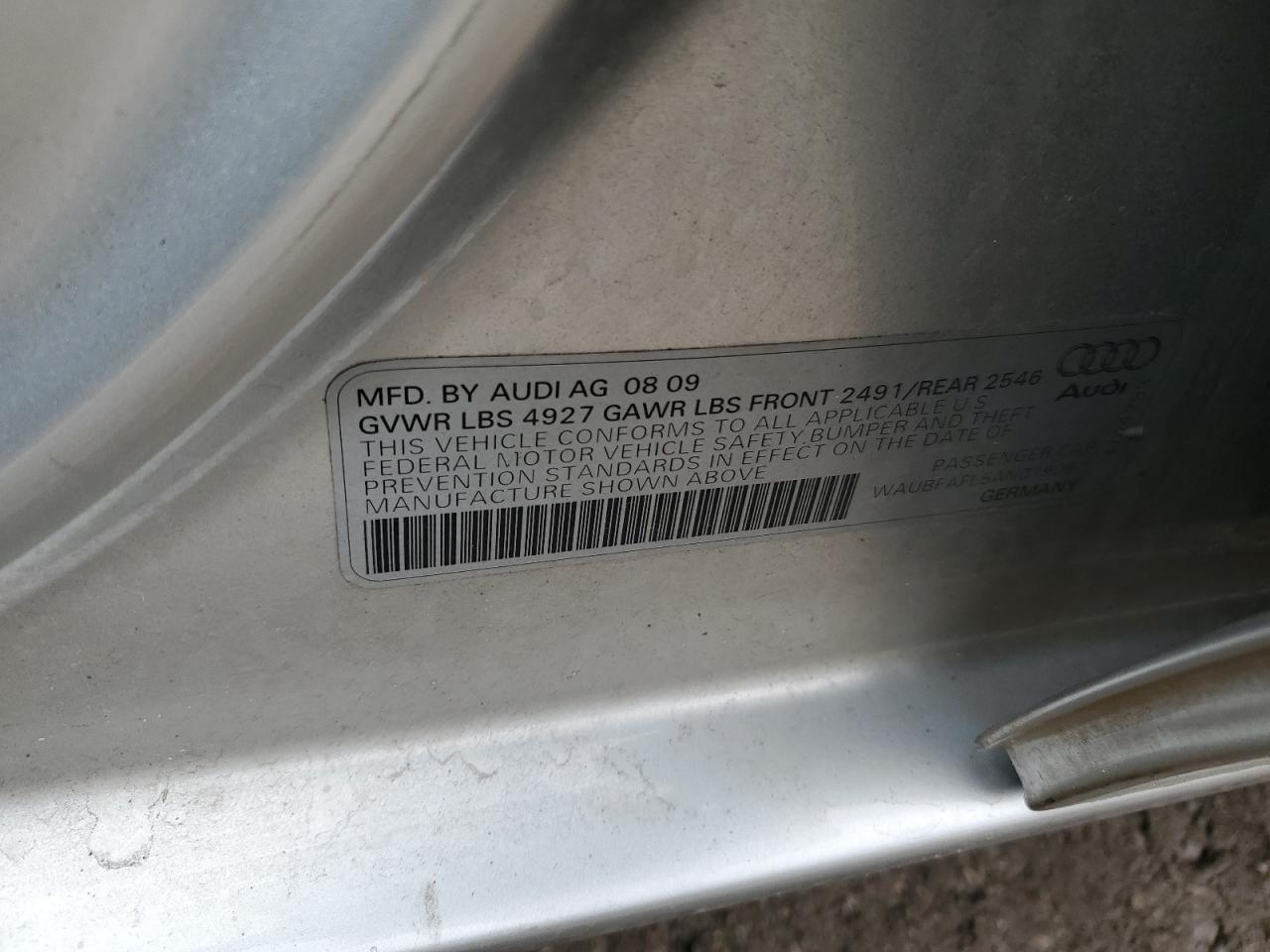 2010 Audi A4 VIN WAUBFAFL5AN019062 Copart auction photo, front end damage thumbnail 15