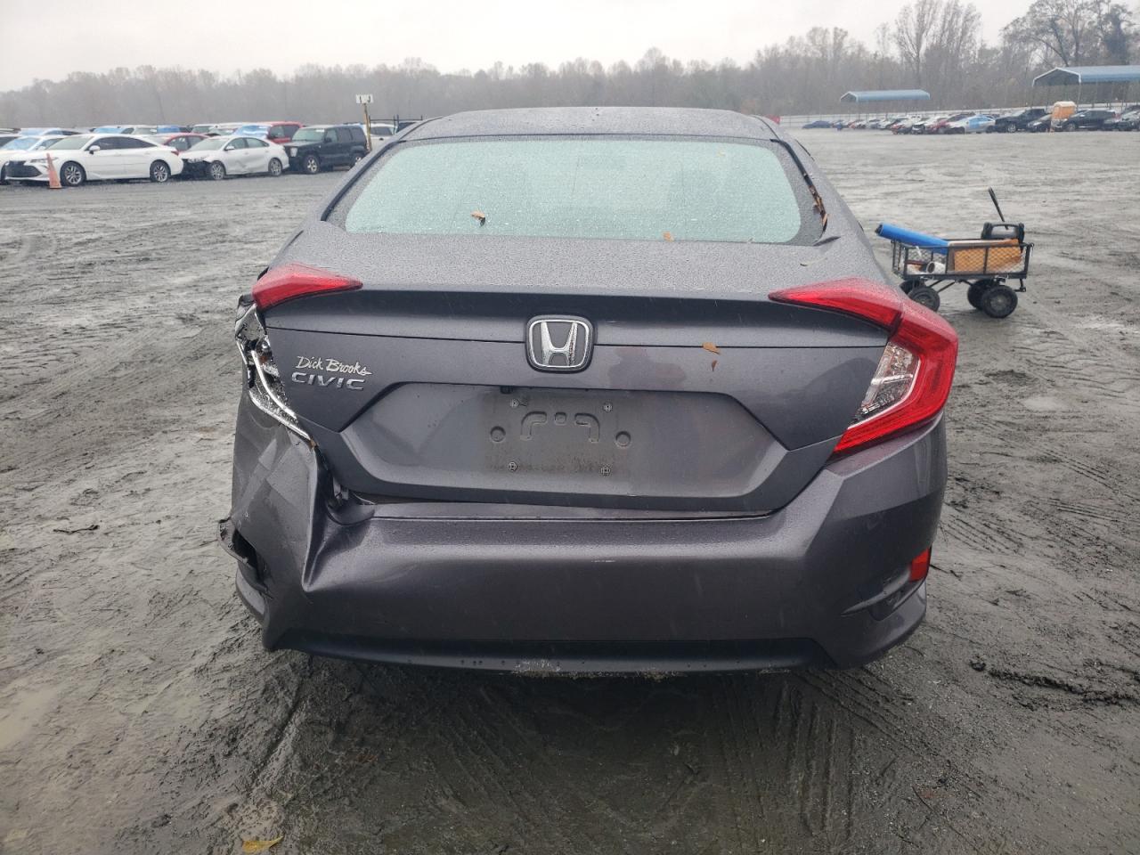 2018 Honda Civic VIN 2HGFC2F51JH577456 Copart auction photo, side / rear end damage thumbnail 6