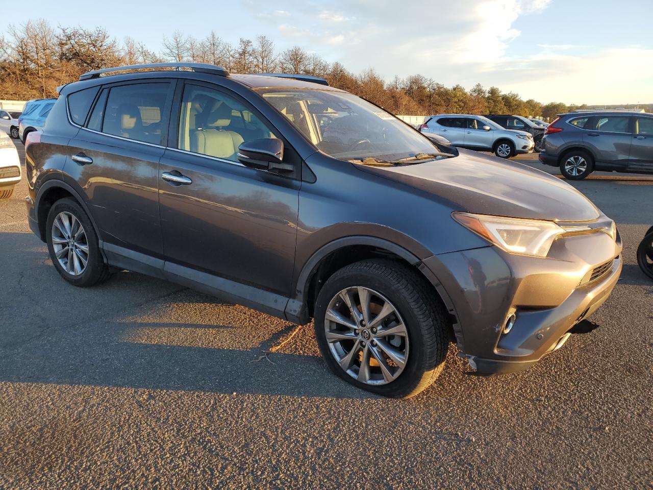 2017 Toyota RAV 4 VIN 2T3YFREV9HW350325 Copart auction photo, side / front end damage thumbnail 4