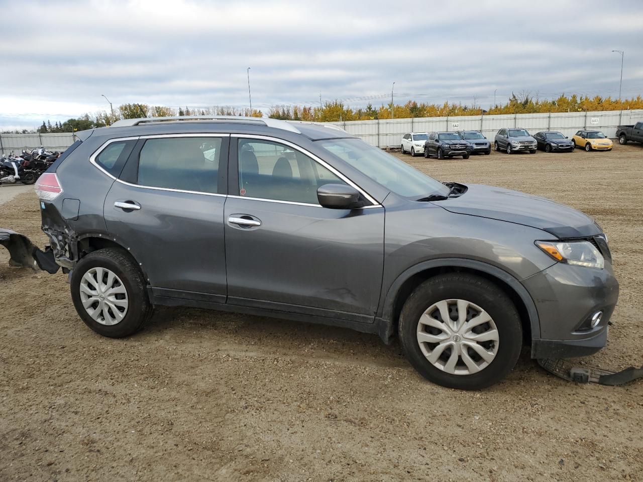 2014 Nissan Rogue VIN 5N1AT2MV9EC844875 Copart auction photo, rear end / top/roof damage thumbnail 4