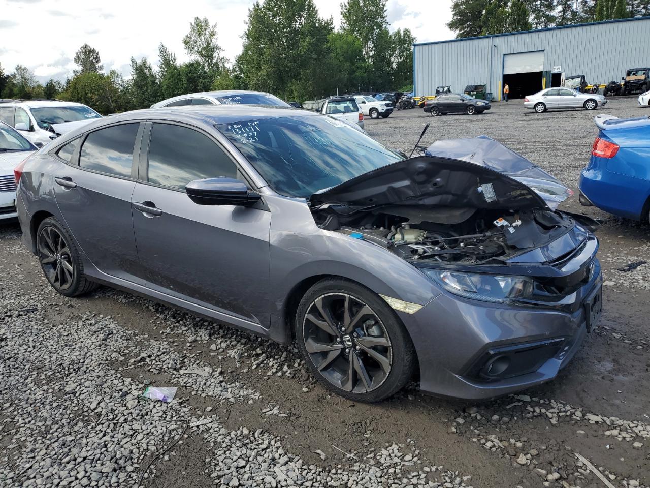 2020 Honda Civic VIN 2HGFC2F82LH532118 Copart auction photo, front end damage thumbnail 4