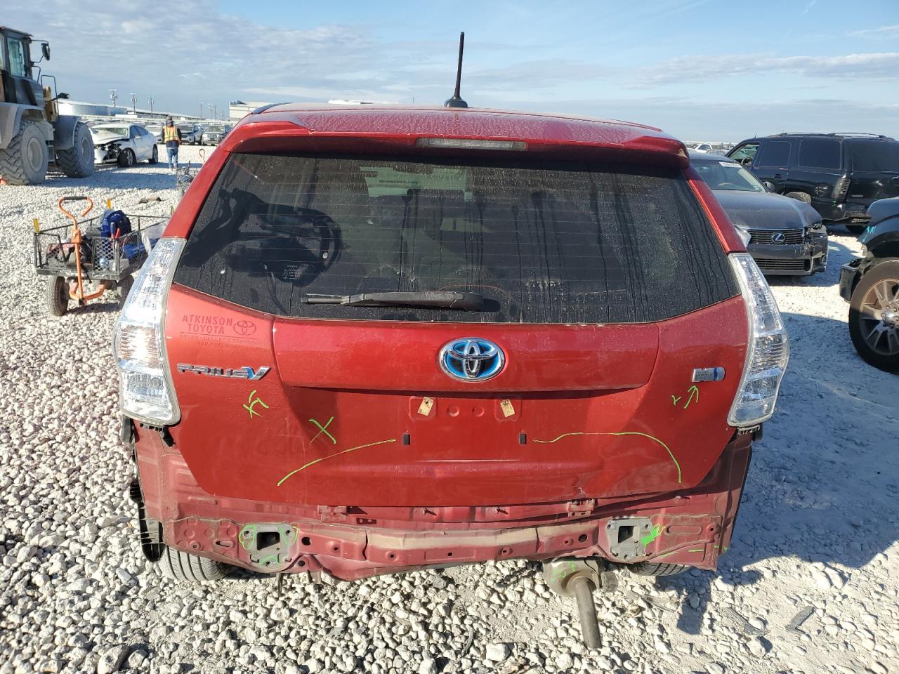 2014 Toyota Prius VIN JTDZN3EUXEJ002376 Copart auction photo, rear end damage thumbnail 6
