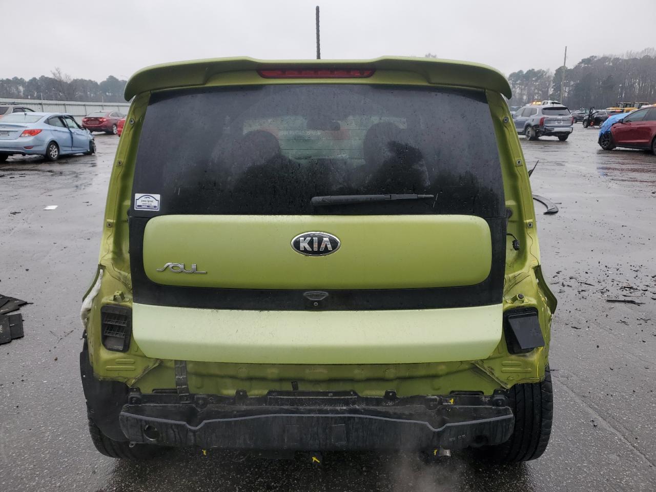 2015 KIA Soul VIN KNDJP3A52F7786069 Copart auction photo, rear end damage thumbnail 6