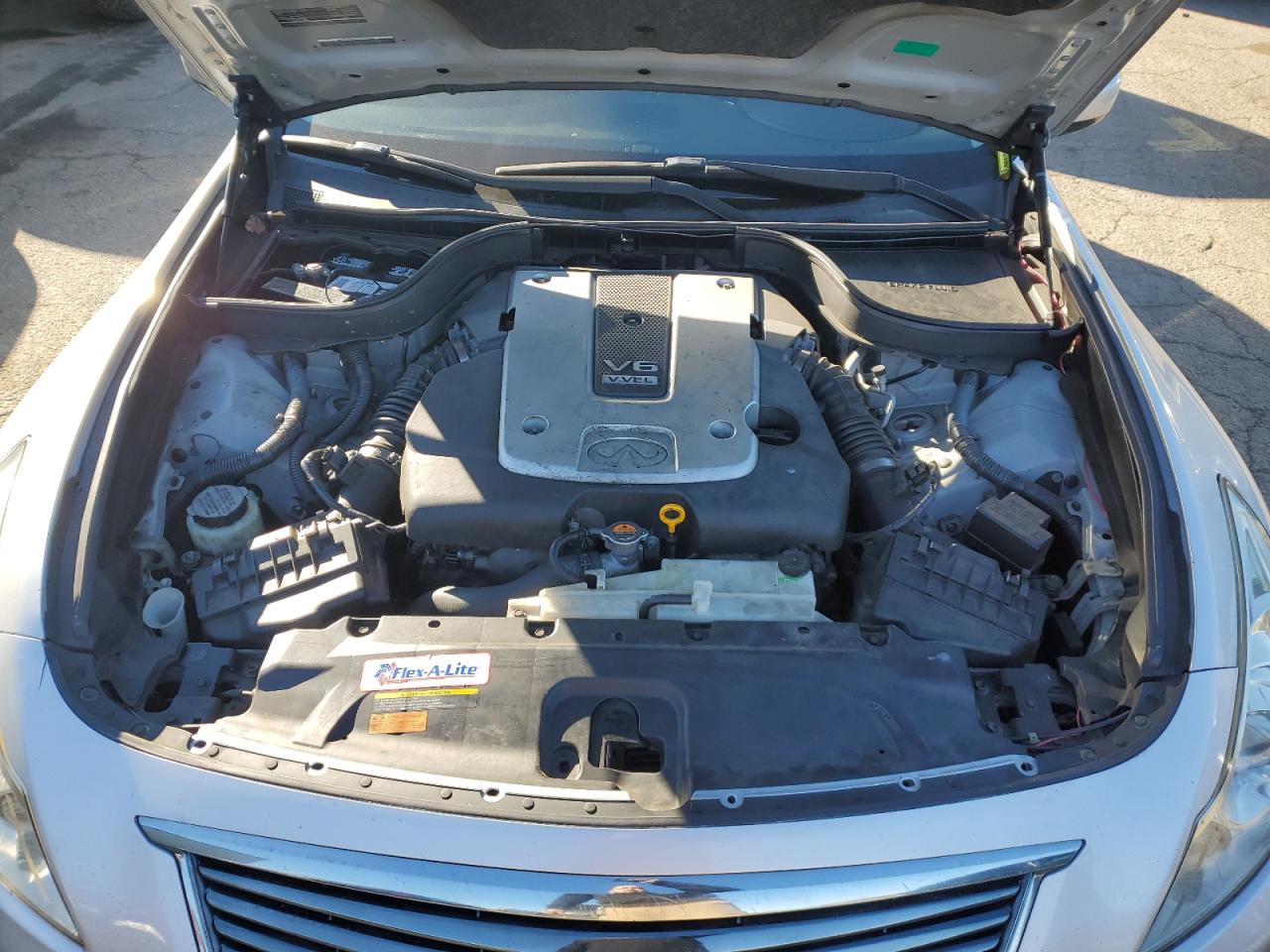 2012 Infiniti G VIN JN1CV6AR9CM971304 Copart auction photo, front end / undercarriage damage thumbnail 11