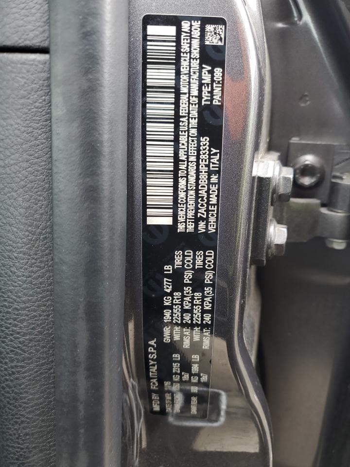 2017 Jeep Renegade VIN ZACCJADB8HPE83335 Copart auction photo, all over damage thumbnail 13