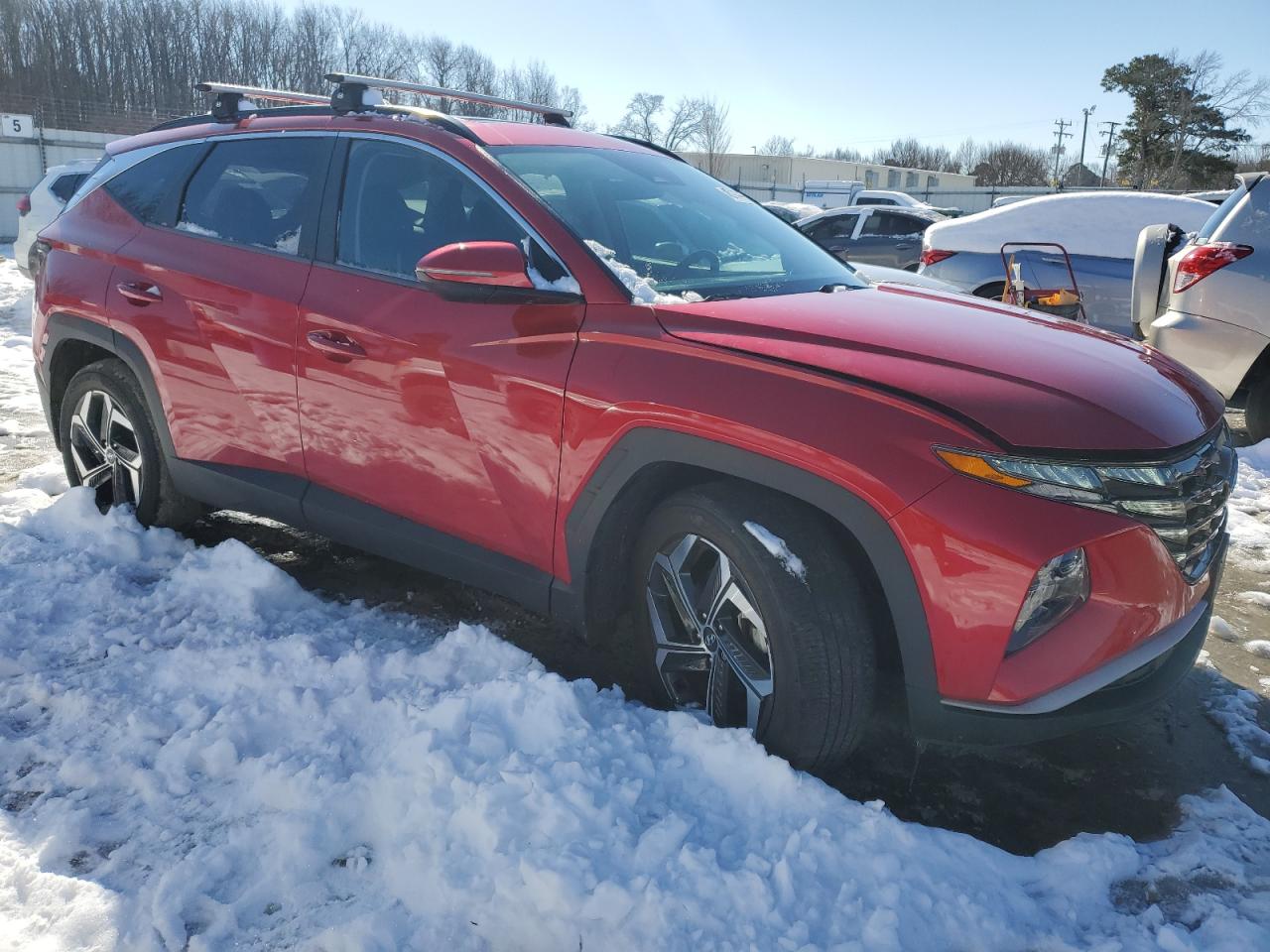 2022 Hyundai Tucson VIN 5NMJC3AE7NH068004 Copart auction photo, side / front end damage thumbnail 4
