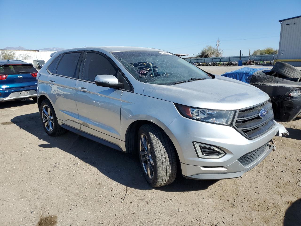 2015 Ford Edge VIN 2FMTK3AP1FBC40309 Copart auction photo, front end / undercarriage damage thumbnail 4